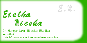 etelka micska business card
